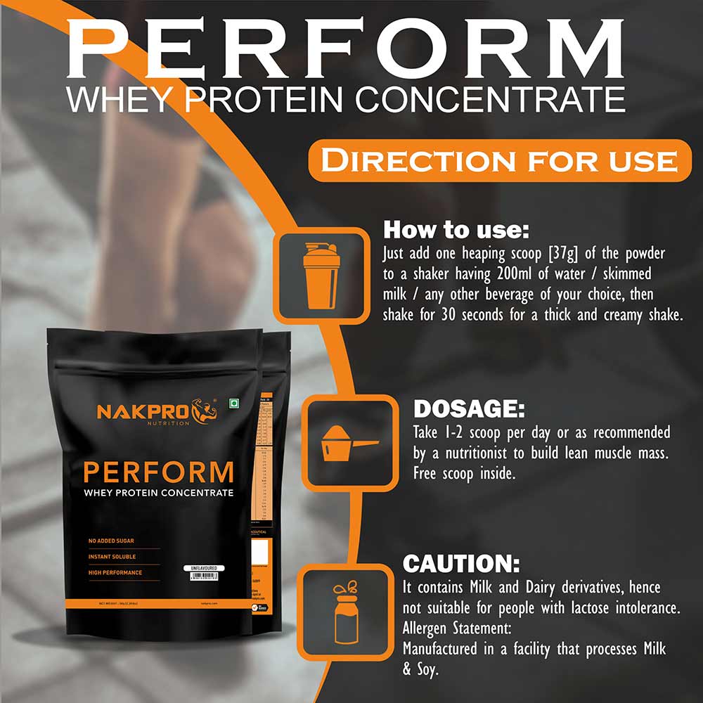 5 - Nakpro Perform Whey Protein Concentrate,  2.2 lb  Mango 