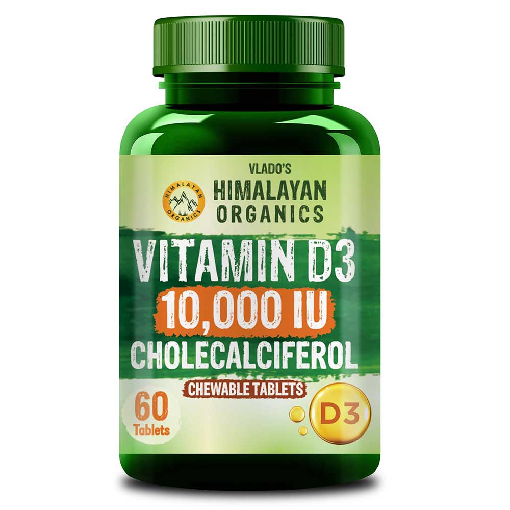 Vlado's Himalayan Organics Vitamin D3 10000 IU Cholecalciferol, 60 tablet(s) Orange-picture-44