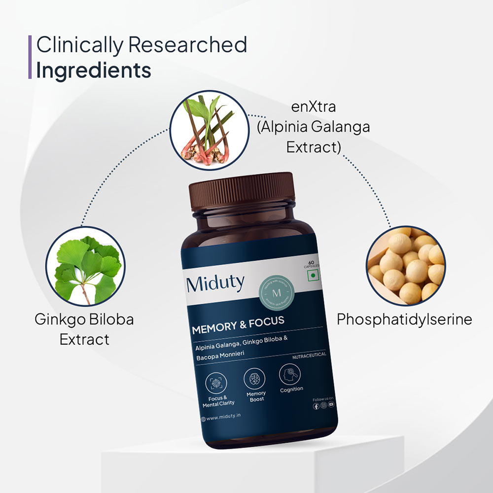 4 - Miduty Memory & Focus,  60 capsules 