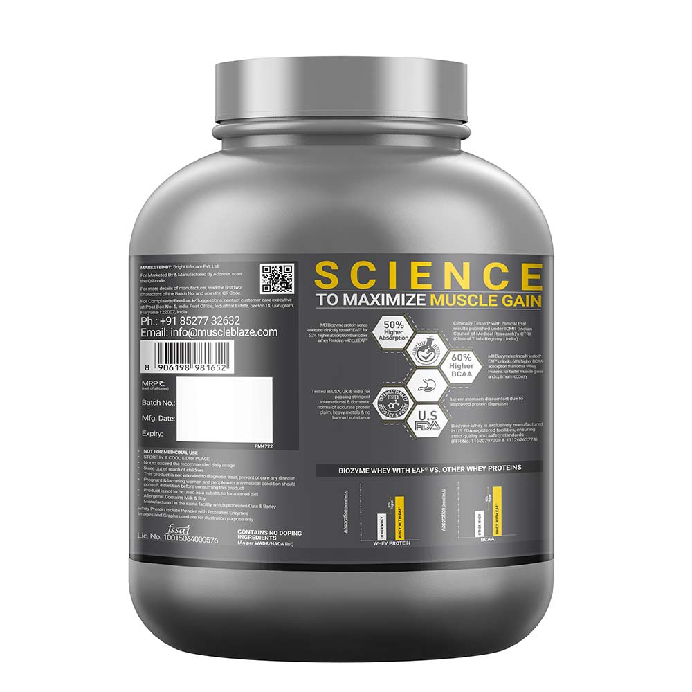 5 - MuscleBlaze Biozyme Iso-Zero,  4.4 lb  Low Carb Blue Tokai Cafe Latte