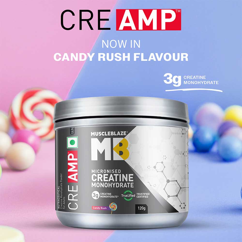 2 - MuscleBlaze Creatine Monohydrate CreAMP,  Candy Rush  0.26 lb