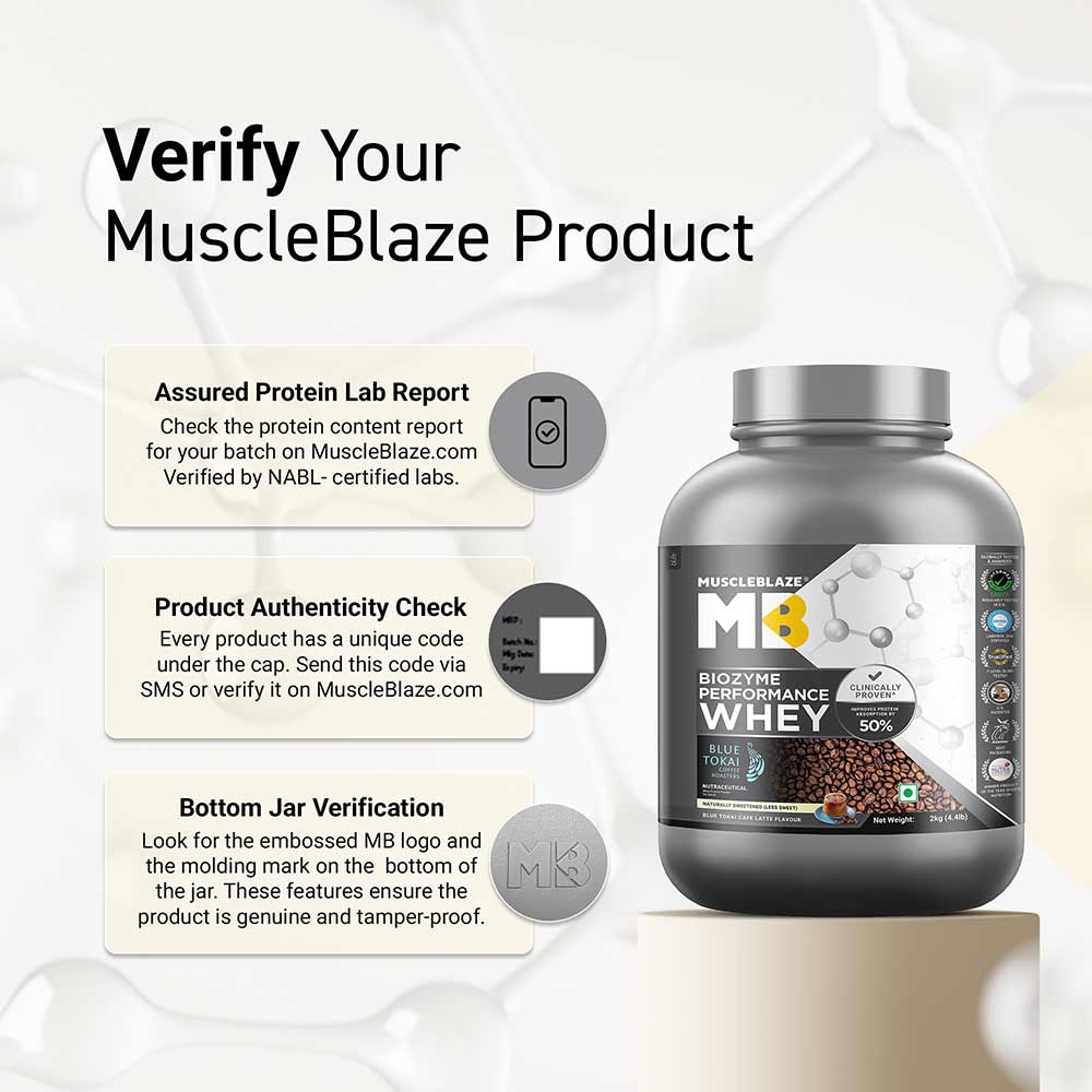 12 - MuscleBlaze Biozyme Performance Whey,  4.4 lb  Blue Tokai Cafe Latte