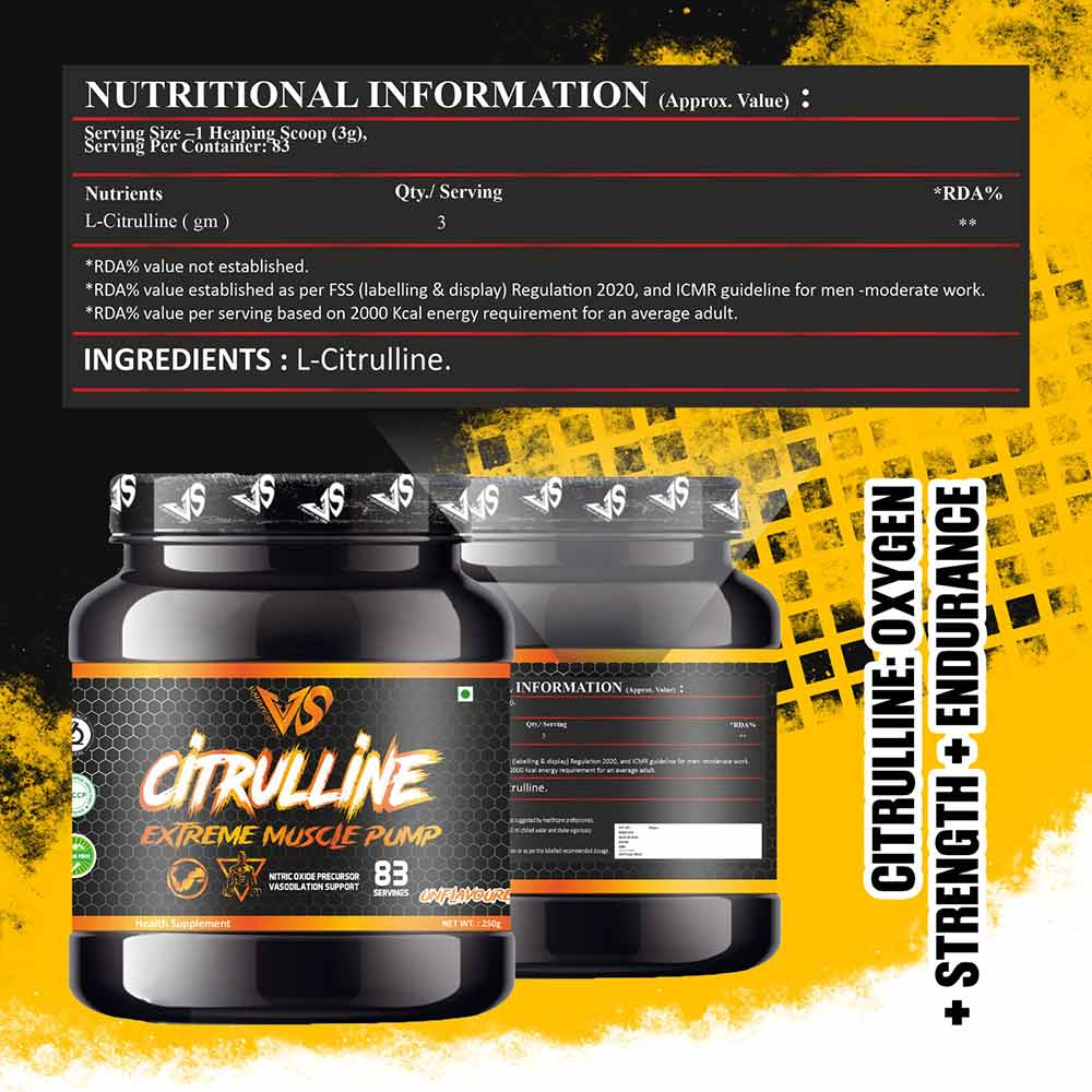 4 - V-SHAPE Citrulline Extreme Muscle Pump,  0.55 lb  Unflavoured 