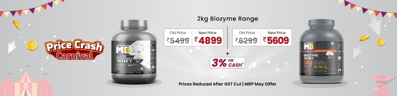 Biozyme Whey 2kg and 4kg Range | Price Crash Carnival | GST Cut