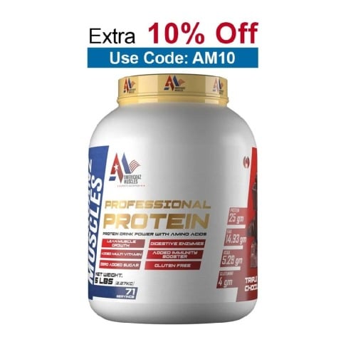 Americanz Muscles Professional Protein,  5 lb  Triple Chocolate 