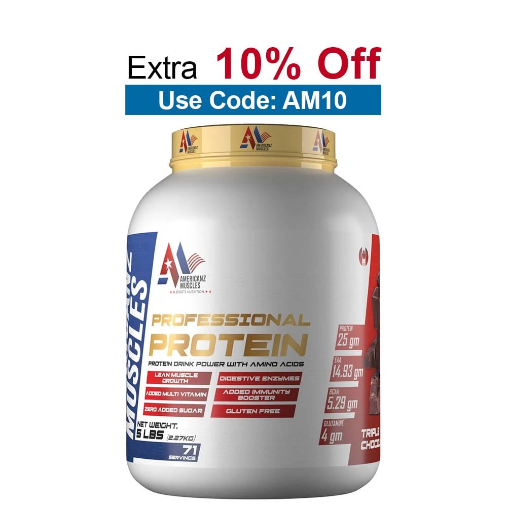 Americanz Muscles Professional Protein,  5 lb  Triple Chocolate 