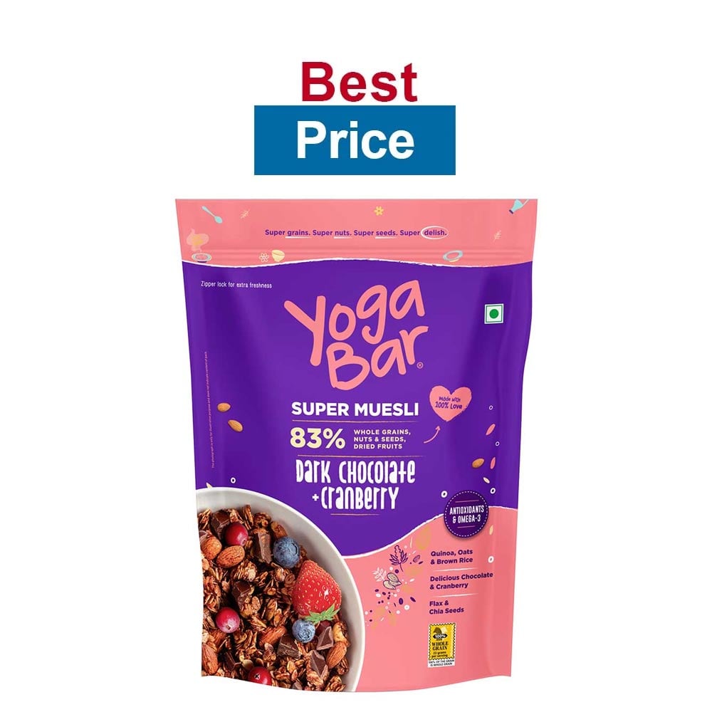 Yogabar Wholegrain Breakfast Muesli,  0.700 kg  Dark Chocolate and Cranberry 