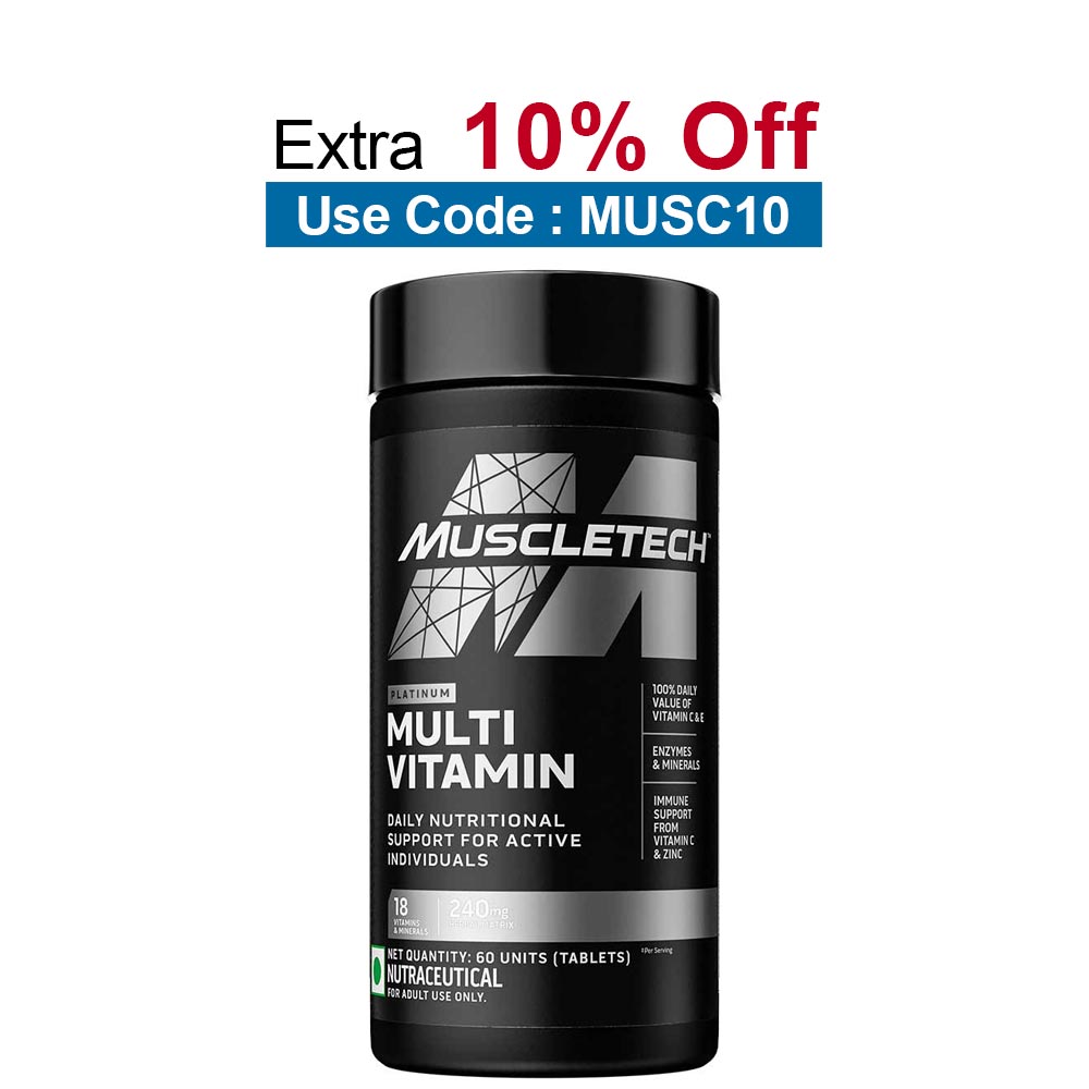 MuscleTech Platinum Multi Vitamin,  60 tablet(s)  Unflavoured 