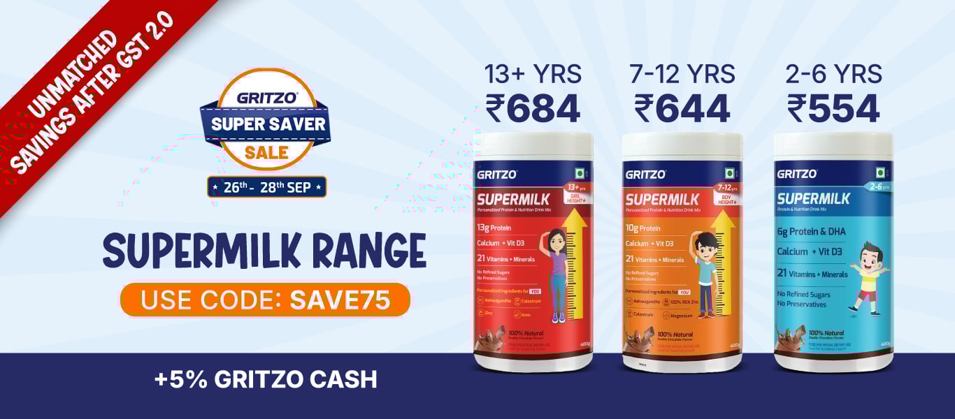 Supermilk Range @ New prices post GST cut + Flat Rs. 75 Off
