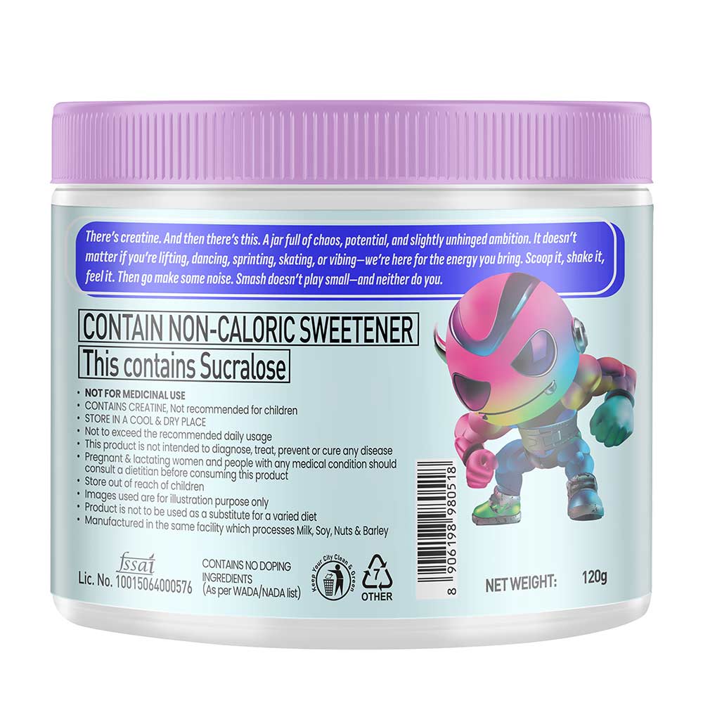 5 - Smash Micronised Creatine Monohydrate,  Bite me Berries  0.26 lb 