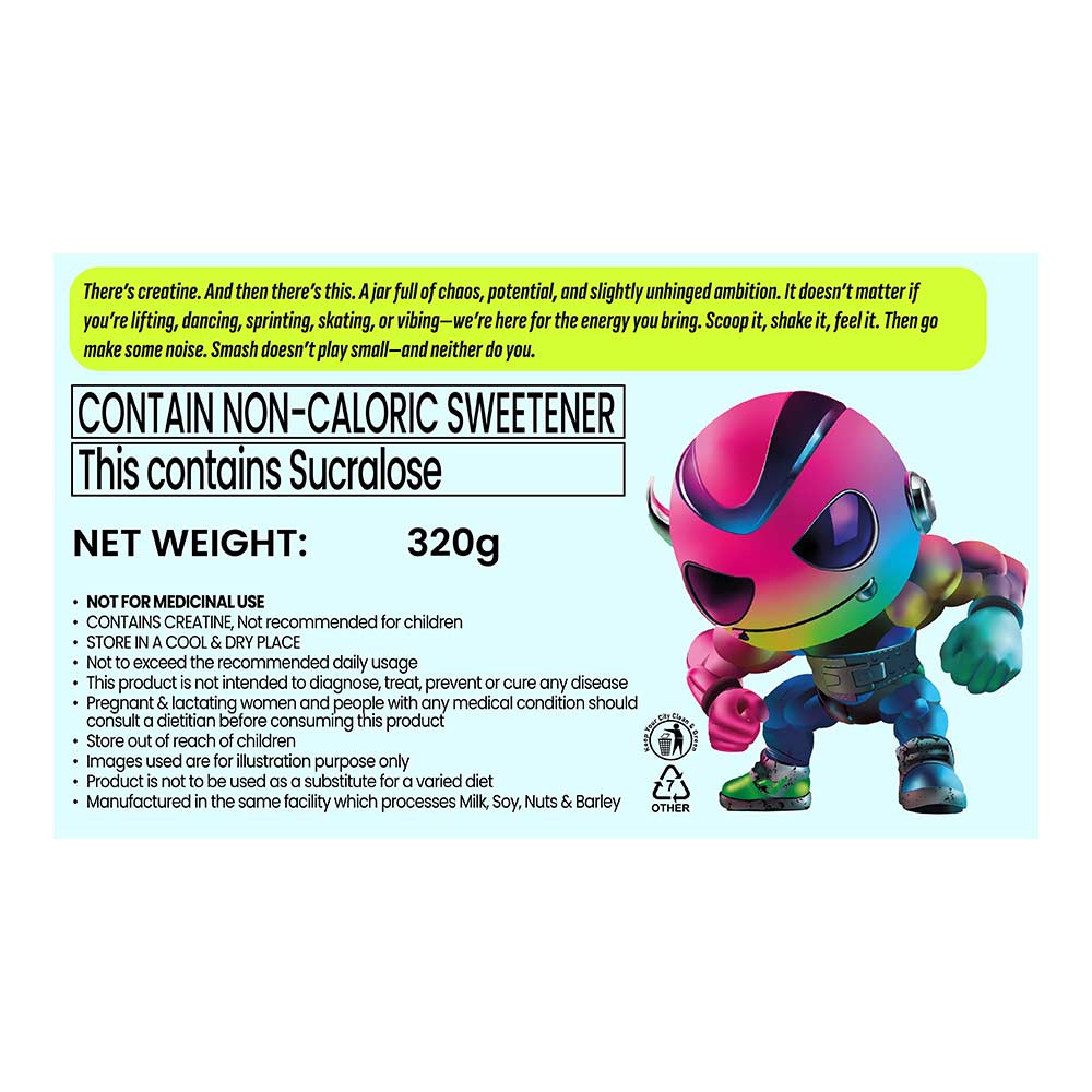 6 - Smash Micronised Creatine Monohydrate,  Bite me Berries  0.70 lb 