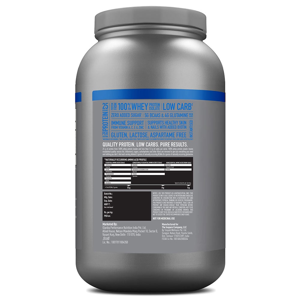11 - Isopure 100% Whey Protein Isolate,  4.4 lb  Low Carb - Creamy Vanilla 