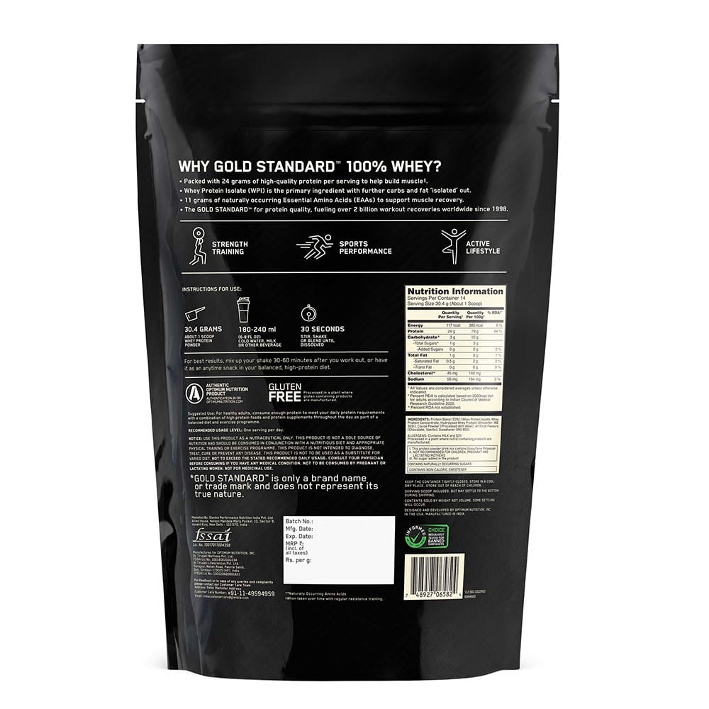 11 - ON (Optimum Nutrition) Gold Standard 100% Whey Protein,  1 lb  Double Rich Chocolate 