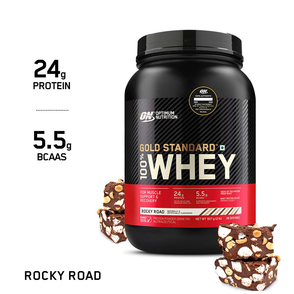 7 - ON (Optimum Nutrition) Gold Standard 100% Whey Protein,  2 lb  Rocky Road