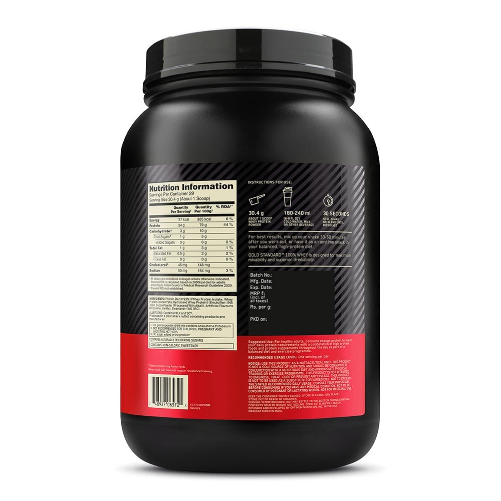 11 - ON (Optimum Nutrition) Gold Standard 100% Whey Protein,  2 lb  Double Rich Chocolate 