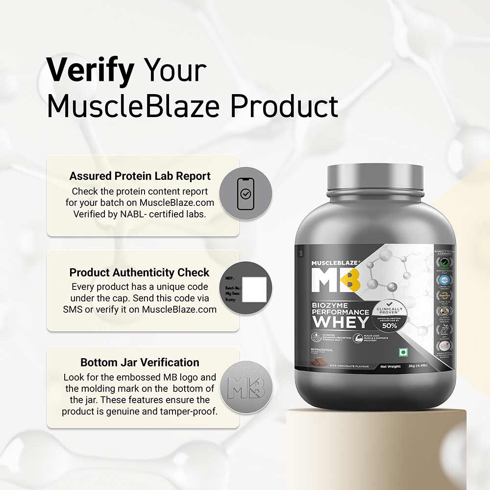 1 - MuscleBlaze Biozyme Performance Whey,  4.4 lb  Rich Chocolate 