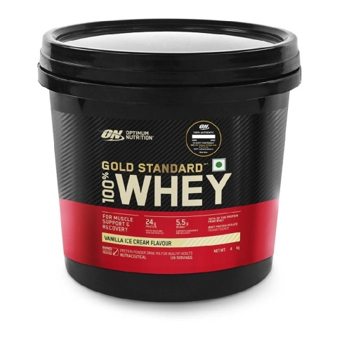 1 - ON (Optimum Nutrition) Gold Standard 100% Whey Protein,  8.8 lb  Vanilla Ice Cream 