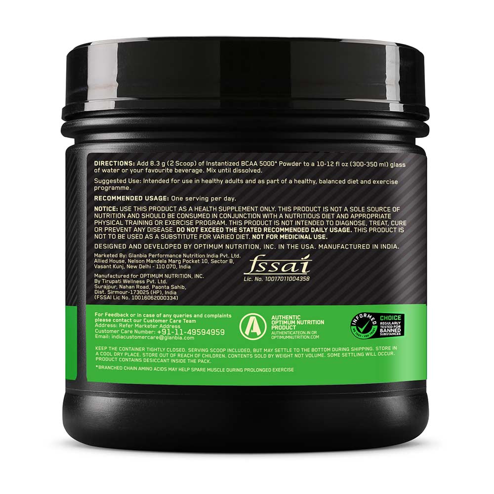 9 - ON (Optimum Nutrition) Instantized BCAA 5000,  0.55 lb  30 Servings  Fruit Punch 