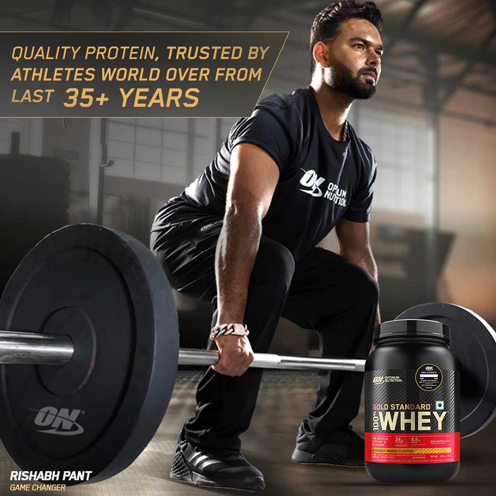 4 - ON (Optimum Nutrition) Gold Standard 100% Whey Protein,  2 lb  Alphonso Mango 