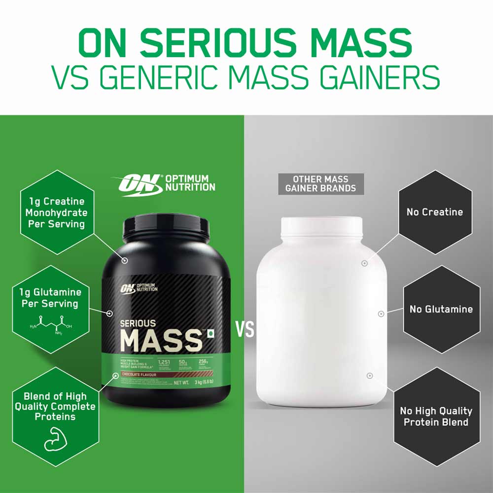 4 - ON (Optimum Nutrition) Serious Mass,  11 lb  Chocolate 