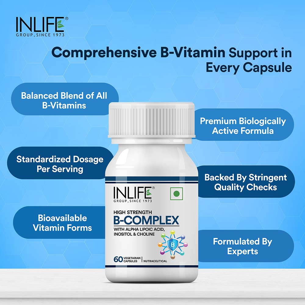 6 - INLIFE High Strength B-Complex,  60 veggie capsule(s)  Unflavoured 