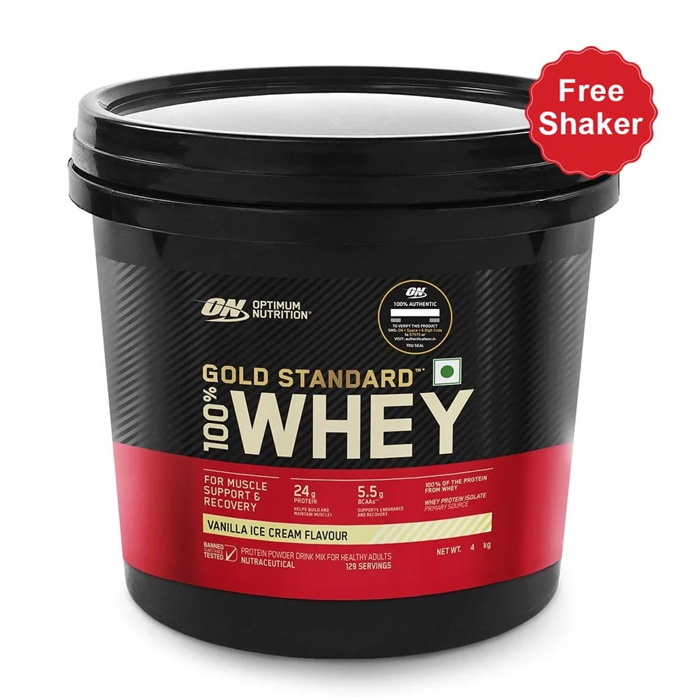 ON (Optimum Nutrition) Gold Standard 100% Whey Protein,  8.8 lb  Vanilla Ice Cream 