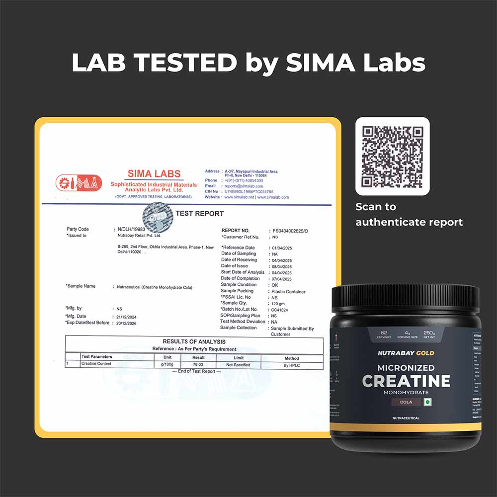 4 - Nutrabay Gold Micronised Creatine Monohydrate,  Cola  0.55 lb 