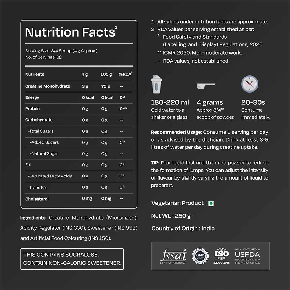 9 - Nutrabay Gold Micronised Creatine Monohydrate,  Cola  0.55 lb 