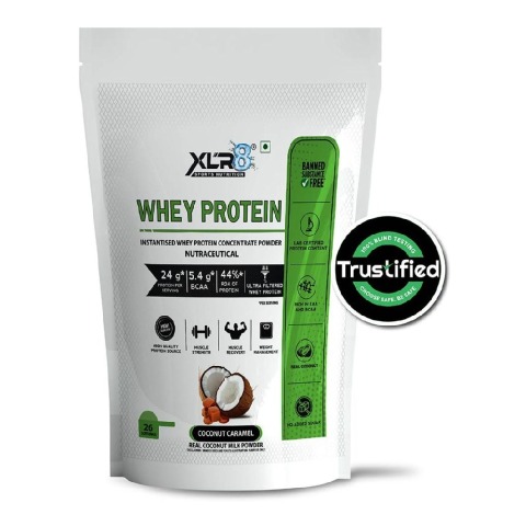 5 - XLR8 Flavoured Whey Protein 24 g Protein,  2 lb  Coconut Caramel 