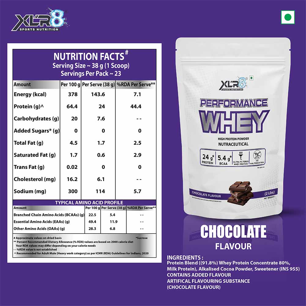 7 - XLR8 Performance Whey,  2 lb  Chocolate 