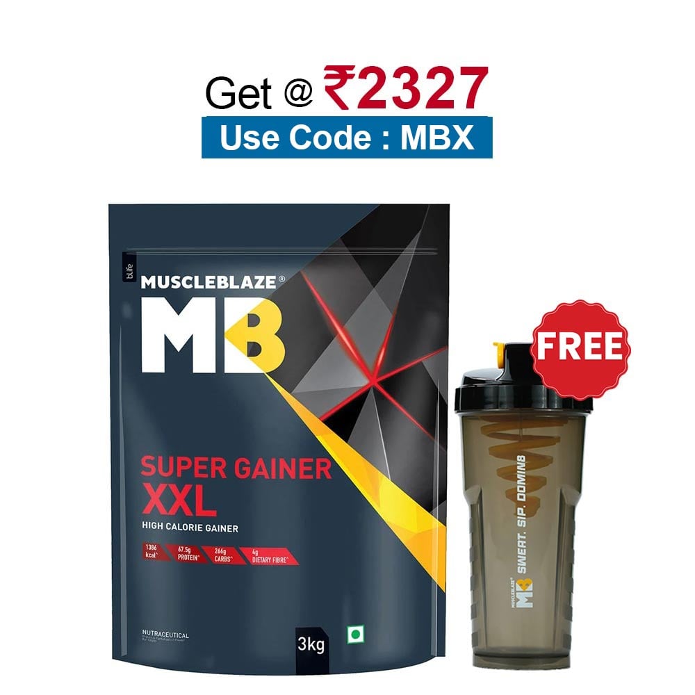 MuscleBlaze Super Gainer XXL,  6.6 lb  Banana 