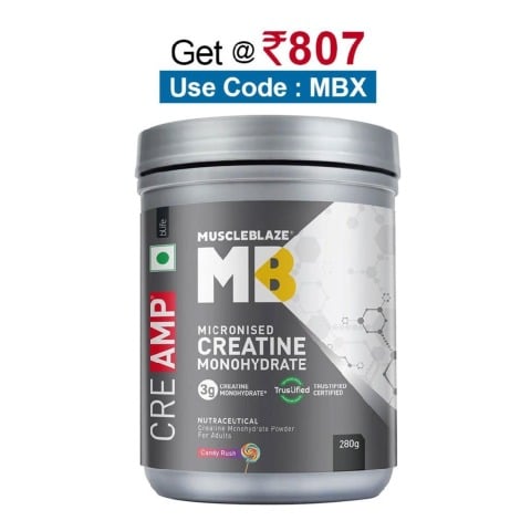 MuscleBlaze Creatine Monohydrate CreAMP,  Candy Rush  0.61 lb 