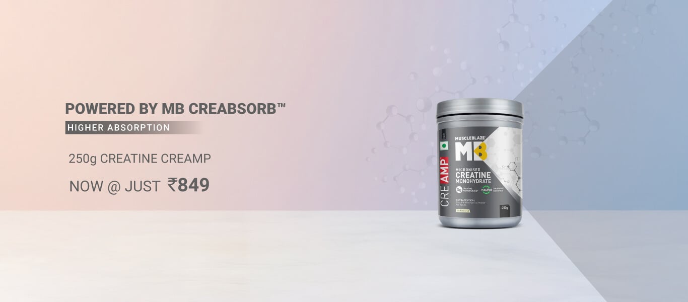 250g Creatine Monohydrate CreAMP Now @ Just Rs. 849