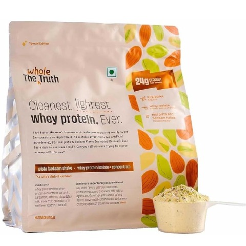 1 - The Whole Truth Whey Protein,  2.2 lb  Pista Badaam Shake 