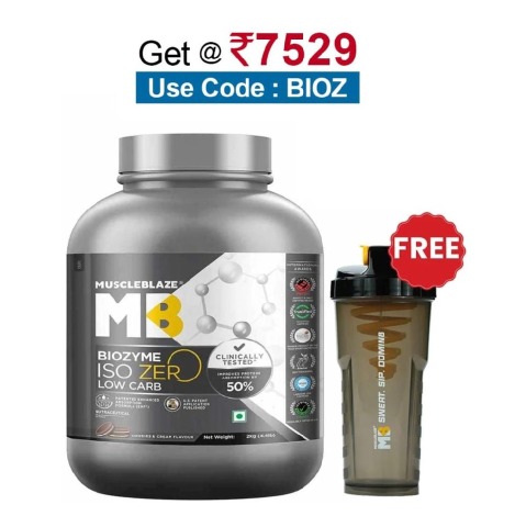 MuscleBlaze Biozyme Iso-Zero,  4.4 lb  Low Carb Cookies & Cream 