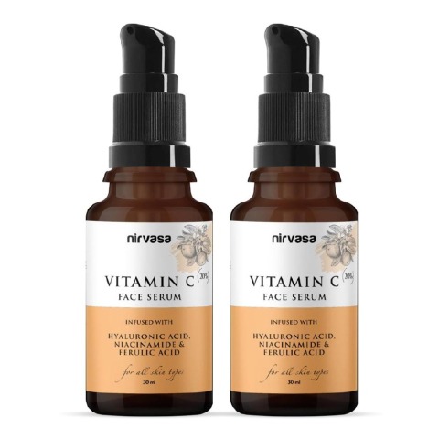 1 - Nirvasa Vitamin C Face Serum,  30 ml  for All Skin Types (Pack of 2) 