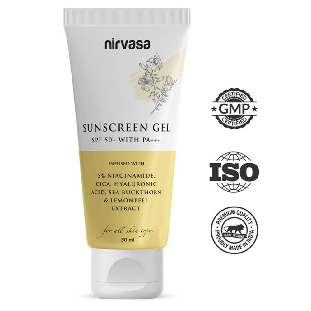 3 - Nirvasa Sunscreen Gel with 5% Niacinamide,  50 ml  SPF 50+ with PA+++ 