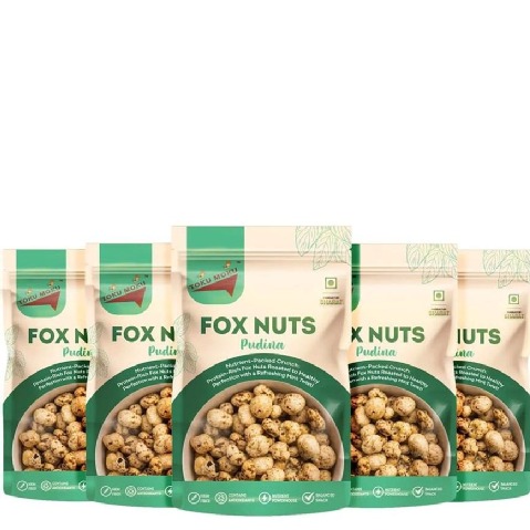 1 - TOKU MOKU Roasted Makhana, Pudina (Pack of 5) 55 g