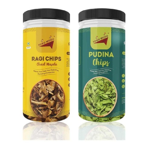 1 - TOKU MOKU Ragi Chips with Pudina Chips Combo,  Chaat Masala  2 Piece(s)/Pack 