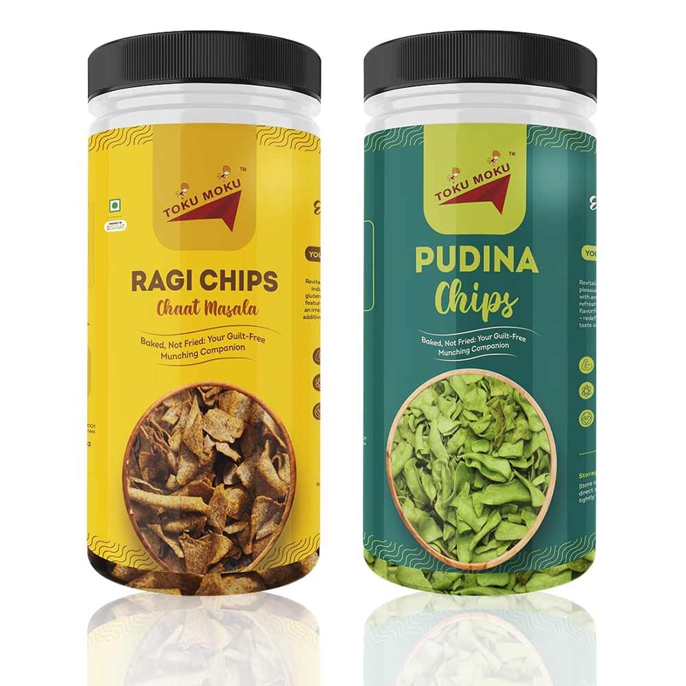 1 - TOKU MOKU Ragi Chips with Pudina Chips Combo,  Chaat Masala  2 Piece(s)/Pack 