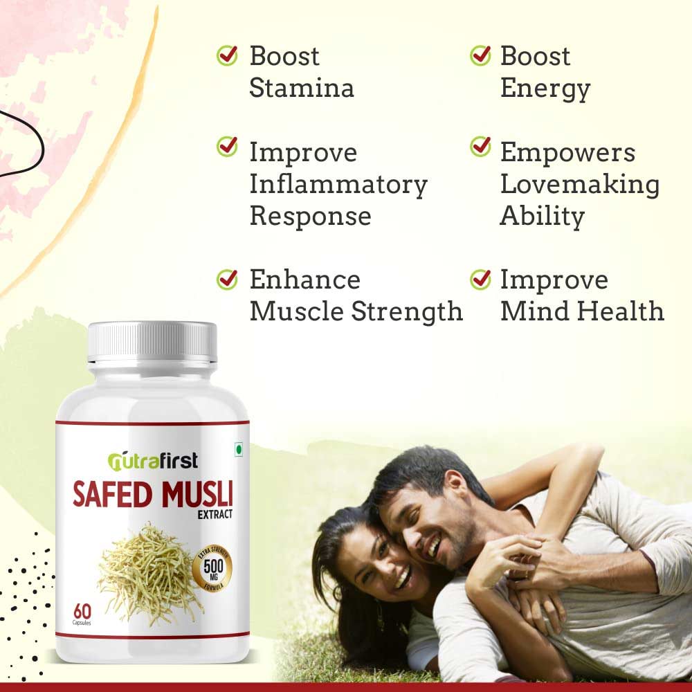 6 - NutraFirst Safed Musli Extract (500 mg),  180 capsules 