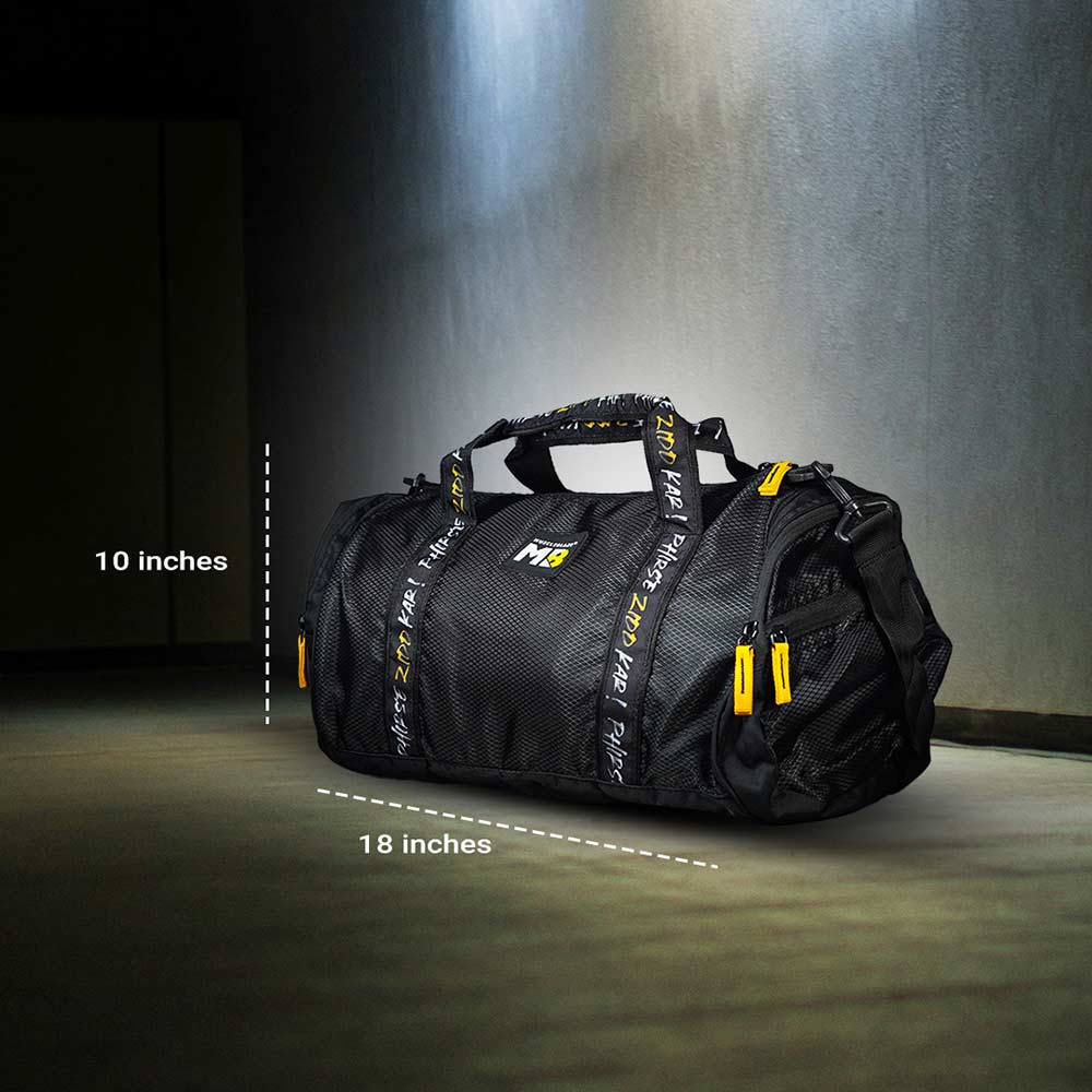2 - MuscleBlaze Phirse Zidd Kar Gym Bag,  Black, 30L