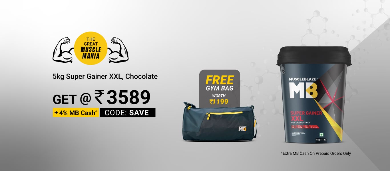 Super Gainer 5 kg Get @ Rs. 3589 + Free Gym Bag