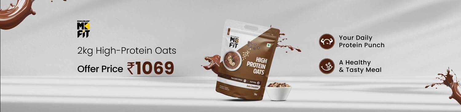 MuscleBlaze High Protein Oats, 2 kg, Dark Chocolate @ Rs. 1069