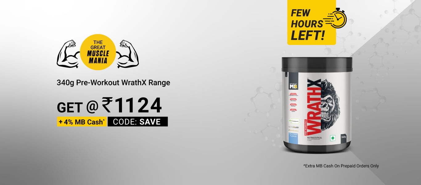 Few Hours Left: 340g Pre Workout WrathX @ 1124 using code