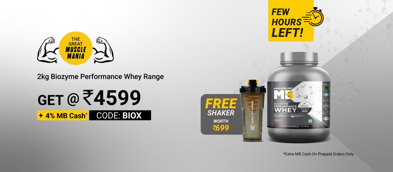 Few Hours Left: Biozyme performance 2Kg Range @ 4599 using code + Free Shaker