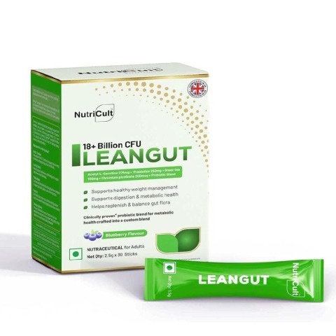 1 - NutriCult 18+ Billion CFU LeanGut,  30 Stick(s)  Blueberry 
