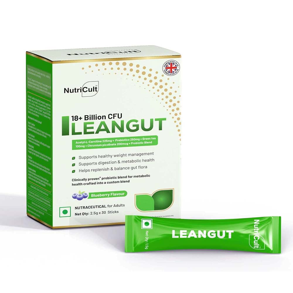 1 - NutriCult 18+ Billion CFU LeanGut,  30 Stick(s)  Blueberry 