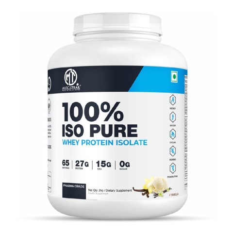 1 - Muscle Trail 100% Iso Pure Whey Protein Isolate, 4.4 lb Vanilla