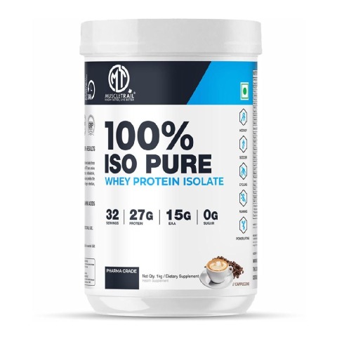 1 - Muscle Trail 100% Iso Pure Whey Protein Isolate,  2.2 lb  Cappuccino 